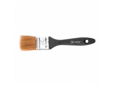 Кисть плоская "Евро" 1,5", натуральная щетина, пластмассовая ручка Mtx