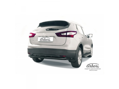 Защита заднего бампера Arbori d57 черная NISSAN QASHQAI 2014- от ARBORI Защита заднего бампера Arbori d57 черная NISSAN QASHQAI 2014-