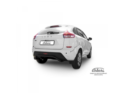 Защита заднего бампера Arbori d42 "скоба" черная LADA XRAY 2016- от ARBORI Защита заднего бампера Arbori d42 "скоба" черная LADA XRAY 2016-